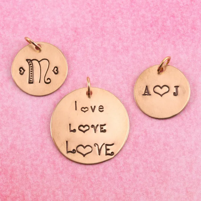 Fat Heart Metal Design Stamp 3mm Beaducation Original DS 14 Necklaces Fat Heart Metal Design Stamp 3mm Beaducation Original DS 14 Necklaces