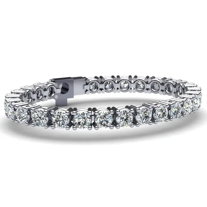 GB 16 Carats Round Prong Setting Natural Earth Mined Diamond Tennis Bracelet White Gold 14K Bracelets GB 16 Carats Round Prong Setting Natural Earth Mined Diamond Tennis Bracelet White Gold 14K Bracelets