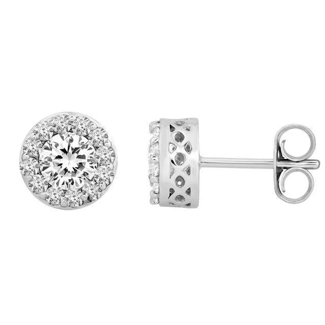 GB 230 Carats Round Cut Natural Earth Mined Diamond Stud Pave Halo Earrings 14K Gold White Earrings GB 230 Carats Round Cut Natural Earth Mined Diamond Stud Pave Halo Earrings 14K Gold White Earrings