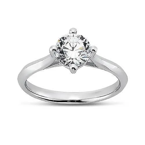 GB 2 Carat Prong Setting Round Brilliant Natural Earth Mined Diamond Solitaire Ring Rings GB 2 Carat Prong Setting Round Brilliant Natural Earth Mined Diamond Solitaire Ring Rings