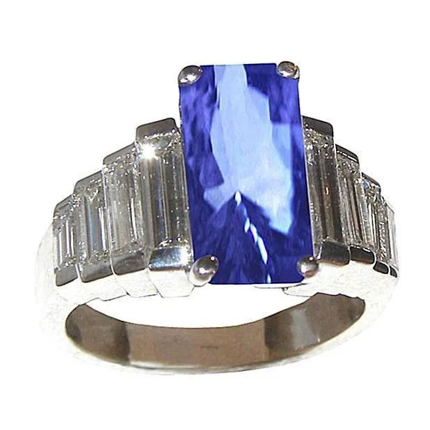 GB 8 Carats Sri Lankan Sapphire Natural Earth Mined Diamond Ring White Gold 14K Rings GB 8 Carats Sri Lankan Sapphire Natural Earth Mined Diamond Ring White Gold 14K Rings