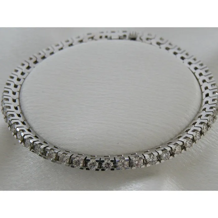 GB Bracelets 7 Carats Sparkling Round Cut Natural Earth Mined Diamond Tennis Bracelet White Gold 14K GB Bracelets 7 Carats Sparkling Round Cut Natural Earth Mined Diamond Tennis Bracelet White Gold 14K