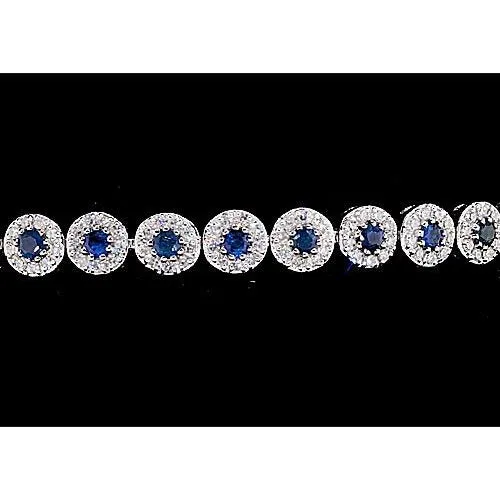 GB Bracelets Ceylon Sapphire Tennis Bracelet Women Jewelry New GB Bracelets Ceylon Sapphire Tennis Bracelet Women Jewelry New
