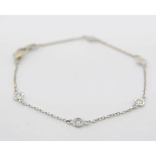 GB Bracelets Natural Earth Mined Diamond Round Bracelet 150 Carats Bezel Set Jewelry New GB Bracelets Natural Earth Mined Diamond Round Bracelet 150 Carats Bezel Set Jewelry New