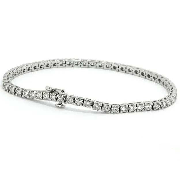 GB Bracelets Round Cut Natural Earth Mined Diamonds Tennis Bracelet 450 Ct Prong Set White Gold 14K GB Bracelets Round Cut Natural Earth Mined Diamonds Tennis Bracelet 450 Ct Prong Set White Gold 14K