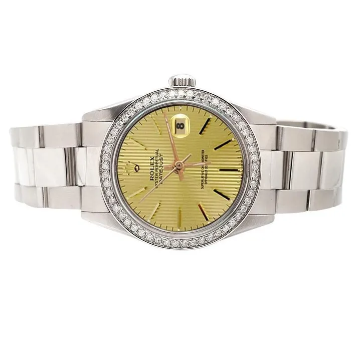 GB Bracelets Ss Stick Dial Rolex Datejust Watch Diamond Bezel Oyster Bracelet QUICK SET GB Bracelets Ss Stick Dial Rolex Datejust Watch Diamond Bezel Oyster Bracelet QUICK SET