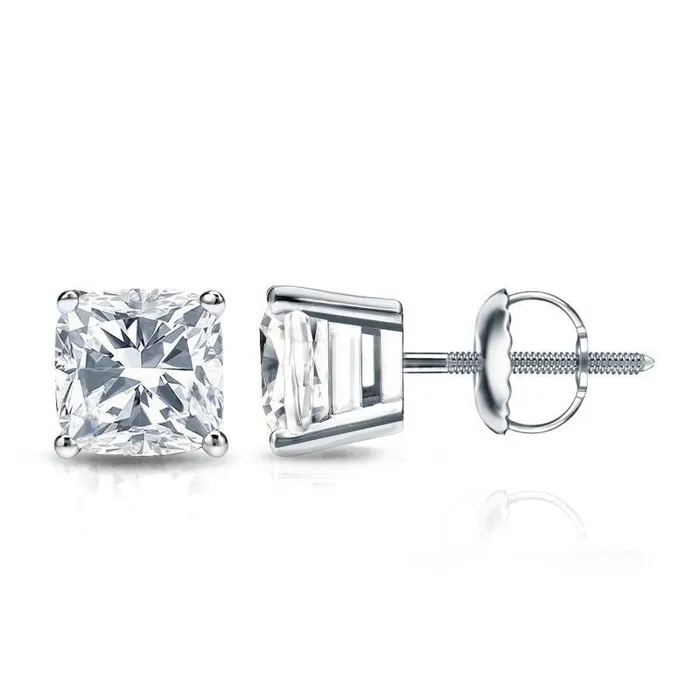 GB Earrings Sparkling 440 Ct Prong Set Natural Earth Mined Diamonds Studs Earrings Gold White 14K GB Earrings Sparkling 440 Ct Prong Set Natural Earth Mined Diamonds Studs Earrings Gold White 14K