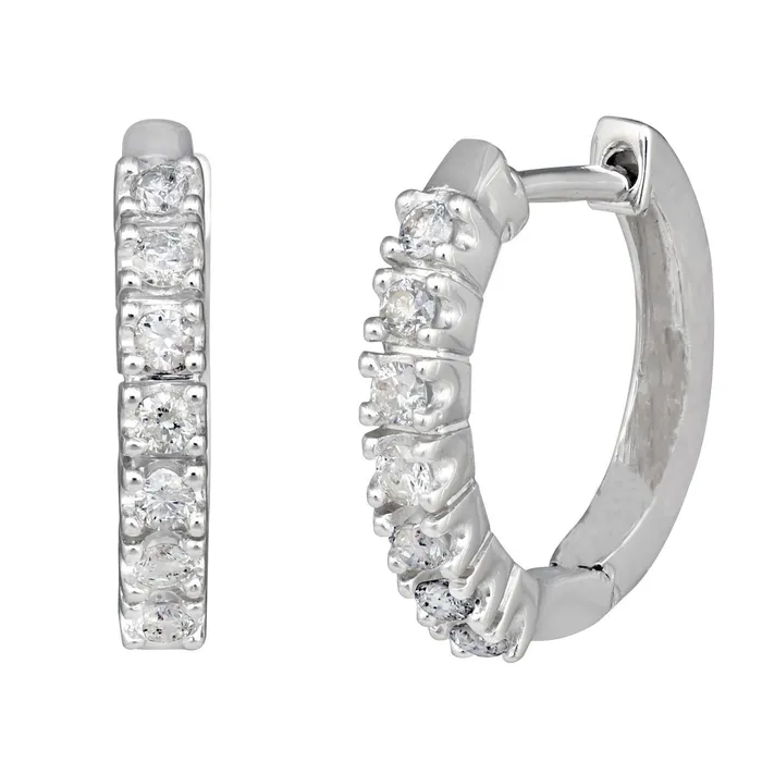 GB Earrings Sparkling Women Hoop Earrings 280 Carats Round Natural Earth Mined Diamonds White Gold