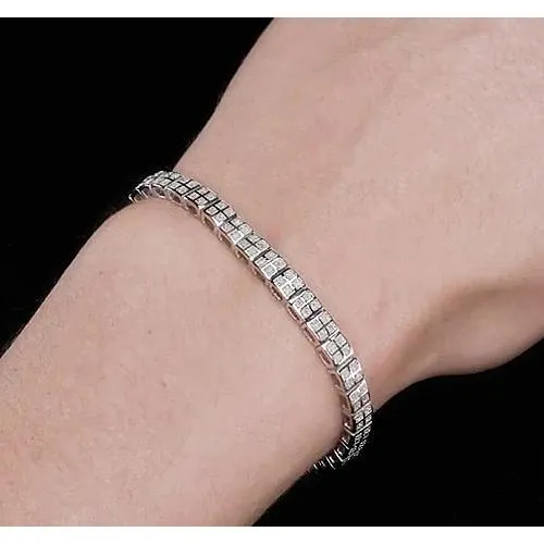 GB Ladies Natural Earth Mined Diamond Tennis Bracelet 8 Carats White Gold 14K Bracelets GB Ladies Natural Earth Mined Diamond Tennis Bracelet 8 Carats White Gold 14K Bracelets