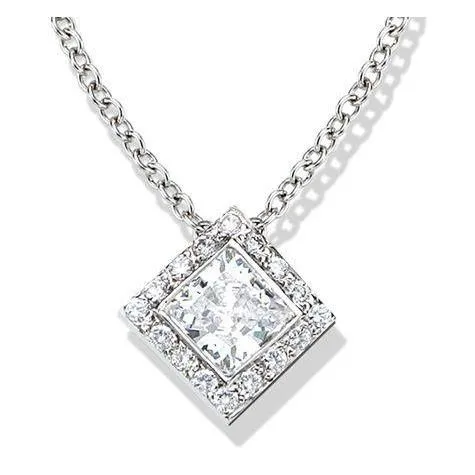 GB Necklaces 3 Ct Round And Princess Cut Natural Earth Mined Diamond Pendant GB Necklaces 3 Ct Round And Princess Cut Natural Earth Mined Diamond Pendant