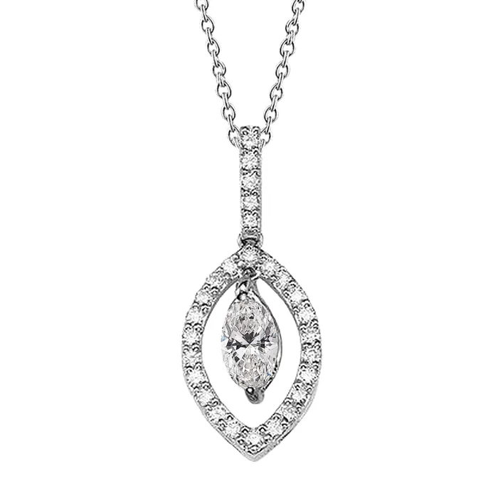 GB Necklaces Natural Earth Mined Diamonds Pendant Necklace With Chain 215 Carats Gold White 14K GB Necklaces Natural Earth Mined Diamonds Pendant Necklace With Chain 215 Carats Gold White 14K