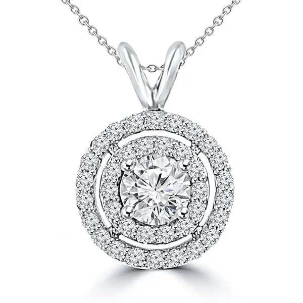 GB Necklaces Round Shaped Natural Earth Mined Diamond Circle Pendant Necklace 350 Carat White Gold 14K GB Necklaces Round Shaped Natural Earth Mined Diamond Circle Pendant Necklace 350 Carat White Gold 14K