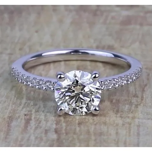 GB Rings 150 Carats Round Natural Earth Mined Diamonds Engagement Ring