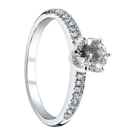 GB Rings 210 Ct Round Natural Earth Mined Diamond Anniversary Ring Gold Solitaire With Accents GB Rings 210 Ct Round Natural Earth Mined Diamond Anniversary Ring Gold Solitaire With Accents