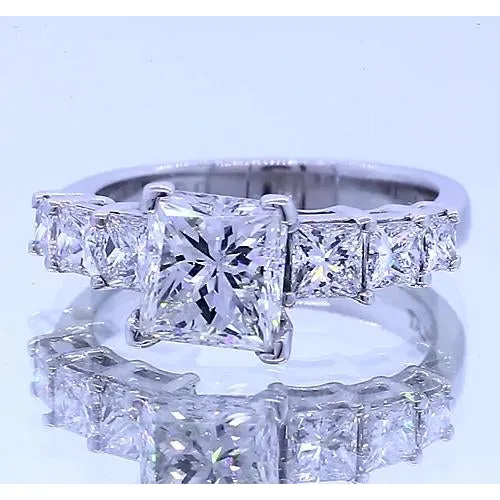 GB Rings 250 Carats Princess Cut Natural Earth Mined Diamond Engagement Ring Jewelry New GB Rings 250 Carats Princess Cut Natural Earth Mined Diamond Engagement Ring Jewelry New