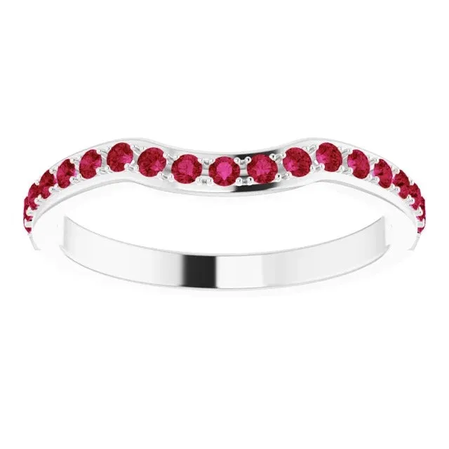 GB Rings 285 Carats Ring Freeform Shank Ruby Stones White Gold 14K GB Rings 285 Carats Ring Freeform Shank Ruby Stones White Gold 14K