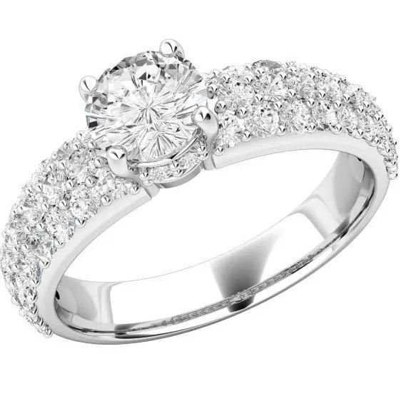 GB Rings 550 Ct Round Brilliant Cut Natural Earth Mined Diamonds Anniversary Ring White Gold 14K GB Rings 550 Ct Round Brilliant Cut Natural Earth Mined Diamonds Anniversary Ring White Gold 14K