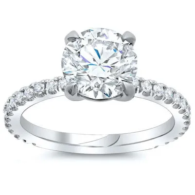 GB Rings Big Round Cut Lab Grown Diamond Anniversary Ring 830 Carats White Gold 14K GB Rings Big Round Cut Lab Grown Diamond Anniversary Ring 830 Carats White Gold 14K
