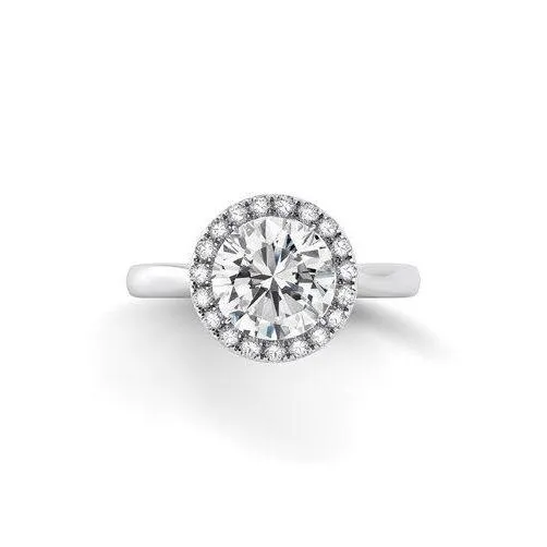 GB Rings Halo Natural Earth Mined Diamond Anniversary Ring 4 Carats