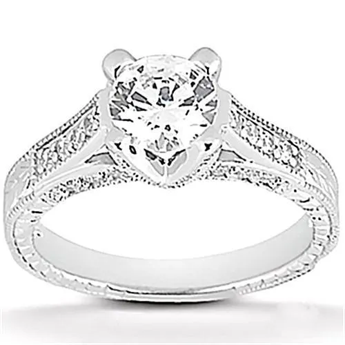 GB Rings Natural Earth Mined Diamond Engagement Ring 177 Ct Set Antique Style White Gold 14K GB Rings Natural Earth Mined Diamond Engagement Ring 177 Ct Set Antique Style White Gold 14K