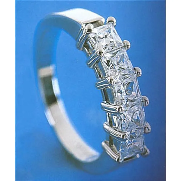 GB Rings Princess Cut Natural Earth Mined Diamond Ladies Half Eternity Band 250 Carat White Gold GB Rings Princess Cut Natural Earth Mined Diamond Ladies Half Eternity Band 250 Carat White Gold