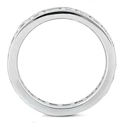 GB Rings Princess Natural Earth Mined Diamond Eternity Engagement Band 440 Cts White Gold 14K