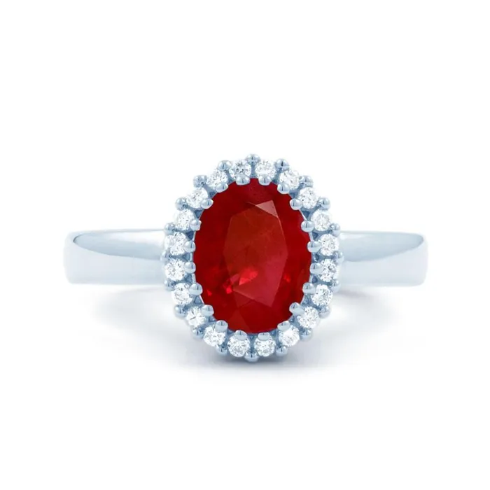 GB Rings Red Ruby With Natural Earth Mined Diamonds 575 Carats Ring White Gold 14K GB Rings Red Ruby With Natural Earth Mined Diamonds 575 Carats Ring White Gold 14K