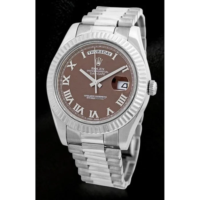 GB Rolex 41 Mm Day Date Ii Gents Watch Chocolate Dial White Gold Watches GB Rolex 41 Mm Day Date Ii Gents Watch Chocolate Dial White Gold Watches
