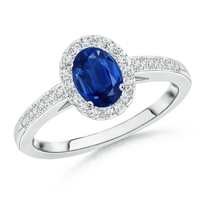 GB White Gold 14K 211 Carats Sapphire And Natural Earth Mined Diamonds Anniversary Ring New Rings GB White Gold 14K 211 Carats Sapphire And Natural Earth Mined Diamonds Anniversary Ring New Rings