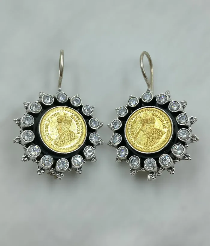 Gemstone Earrings The Deeksha Silver Victoria Gemstone Earrings