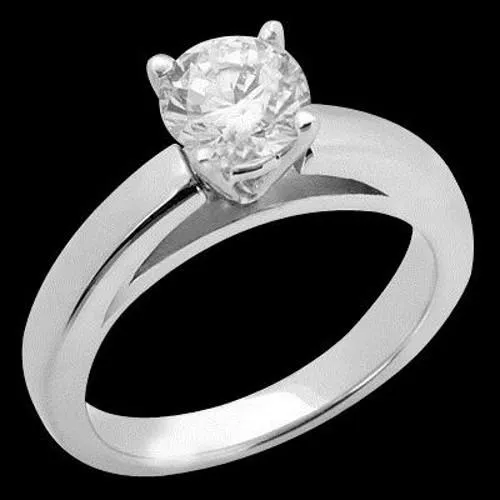 Genuine Natural Earth Mined Diamond Women Solitaire Engagement Ring 101 Ct White Gold GB Rings