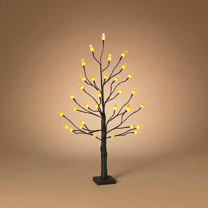 Gerson 30H BO Lighted Halloween Candy Corn Tree Gerson Company Necklaces