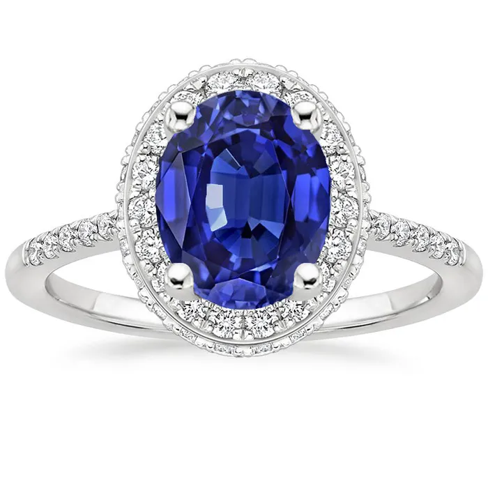 Halo Blue Sapphire Ring Oval Cut Pave Set Natural Earth Mined Diamonds 375 Carats HarryChadEntcom Rings Halo Blue Sapphire Ring Oval Cut Pave Set Natural Earth Mined Diamonds 375 Carats HarryChadEntcom Rings