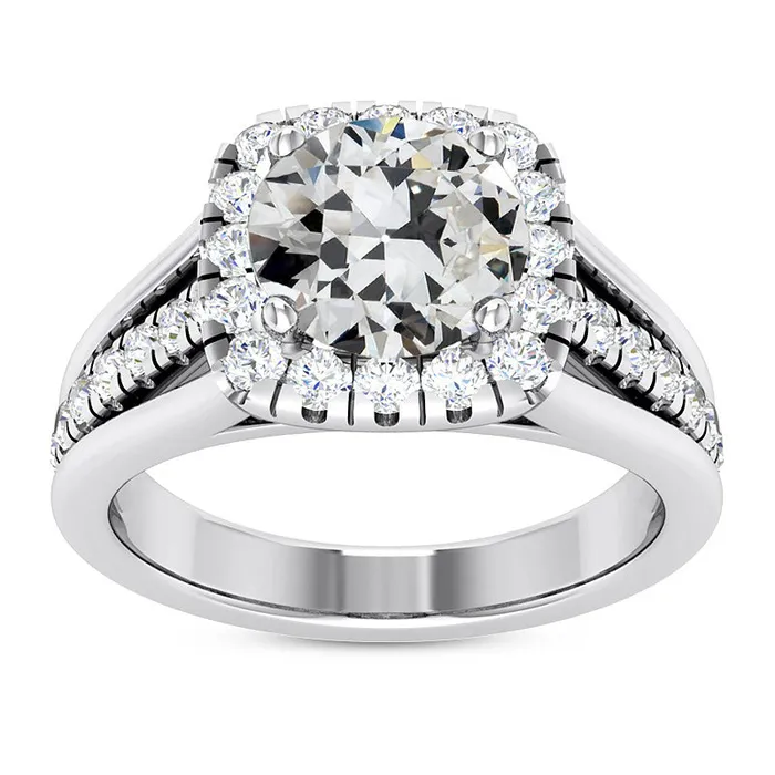 Halo Round Old Cut Natural Earth Mined Diamond Ring 14K Gold Jewelry 750 Carats HarryChadEntcom Rings Halo Round Old Cut Natural Earth Mined Diamond Ring 14K Gold Jewelry 750 Carats HarryChadEntcom Rings