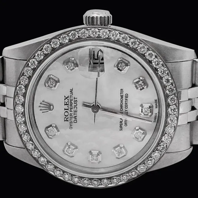 HarryChadEntcom Bracelets Rolex Datejust 31mm Mother of Pearl Diamond Dial Stainless Steel Mens Watch