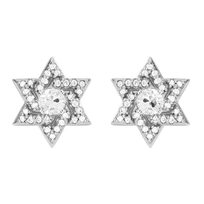 HarryChadEntcom Earrings Ladies Star Studs 425 Ct Old Cut Earth Mined Diamond Earrings HarryChadEntcom Earrings Ladies Star Studs 425 Ct Old Cut Earth Mined Diamond Earrings