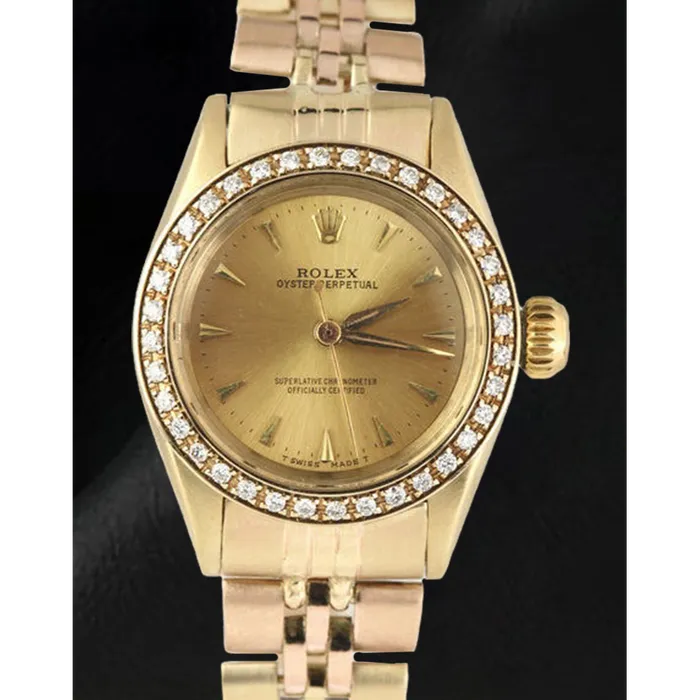 HarryChadEntcom Ladies Rolex Oyster Perpetual Diamond Bezel Yellow Gold Watch Watches HarryChadEntcom Ladies Rolex Oyster Perpetual Diamond Bezel Yellow Gold Watch Watches