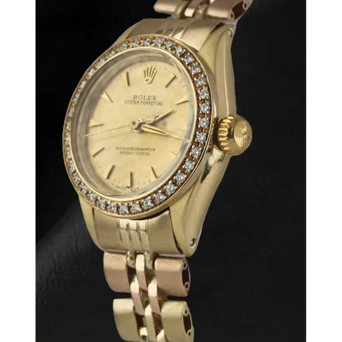 HarryChadEntcom Ladies Rolex Oyster Perpetual Diamond Bezel Yellow Gold Watch Watches HarryChadEntcom Ladies Rolex Oyster Perpetual Diamond Bezel Yellow Gold Watch Watches