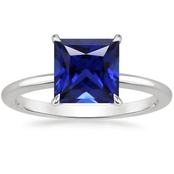 HarryChadEntcom Rings Classic Solitaire Ring 5 Carats Princess Cut Sri Lankan Sapphire Gold HarryChadEntcom Rings Classic Solitaire Ring 5 Carats Princess Cut Sri Lankan Sapphire Gold