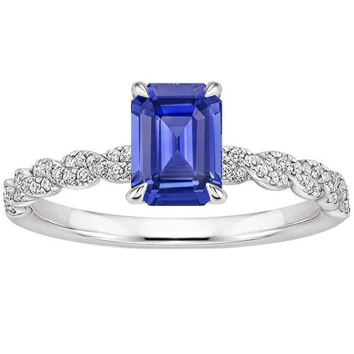 HarryChadEntcom Rings Engagement Ring Twist Style Blue Sapphire Natural Earth Mined Diamond 450 Carats HarryChadEntcom Rings Engagement Ring Twist Style Blue Sapphire Natural Earth Mined Diamond 450 Carats