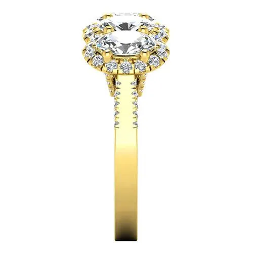 HarryChadEntcom Rings Genuine Oval Natural Earth Mined Diamond Anniversary Ring 625 Carats Cathedral Set Yellow Gold HarryChadEntcom Rings Genuine Oval Natural Earth Mined Diamond Anniversary Ring 625 Carats Cathedral Set Yellow Gold