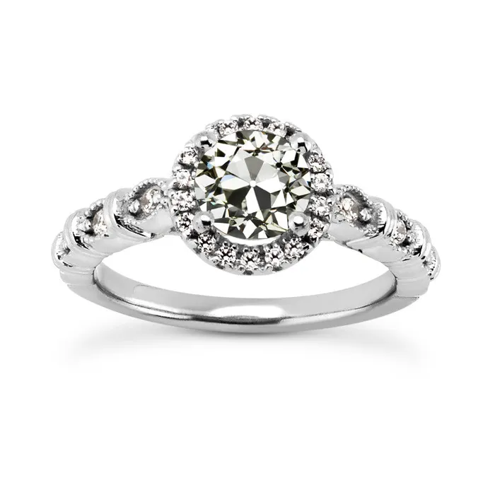 HarryChadEntcom Rings Halo Round Old Mine Cut Natural Earth Mined Diamond Ring Ladies Jewelry 325 Carats HarryChadEntcom Rings Halo Round Old Mine Cut Natural Earth Mined Diamond Ring Ladies Jewelry 325 Carats