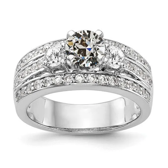 HarryChadEntcom Rings Ladys Ring Old Miner Natural Earth Mined Diamond 3 Stone Style 5 Carats Gold Thick Shank HarryChadEntcom Rings Ladys Ring Old Miner Natural Earth Mined Diamond 3 Stone Style 5 Carats Gold Thick Shank