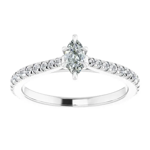 HarryChadEntcom Rings Marquise Old Cut Natural Earth Mined Diamond Ring With Accents 6 Prong Set 350 Carats HarryChadEntcom Rings Marquise Old Cut Natural Earth Mined Diamond Ring With Accents 6 Prong Set 350 Carats