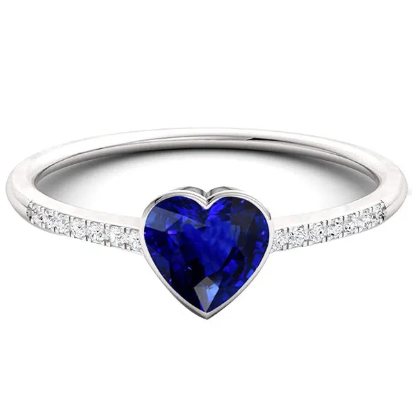 HarryChadEntcom Rings Natural Earth Mined Diamond Engagement Ring Ceylon Blue Sapphire Bezel Set 250 Carats HarryChadEntcom Rings Natural Earth Mined Diamond Engagement Ring Ceylon Blue Sapphire Bezel Set 250 Carats