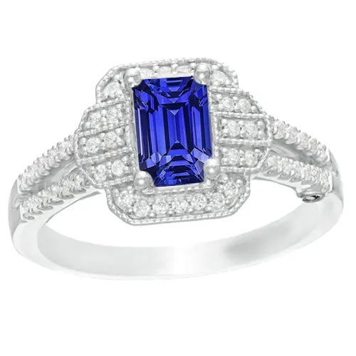 HarryChadEntcom Rings Natural Earth Mined Diamond Halo Emerald Blue Sapphire Ring Vintage Style 4 Carats Gold HarryChadEntcom Rings Natural Earth Mined Diamond Halo Emerald Blue Sapphire Ring Vintage Style 4 Carats Gold