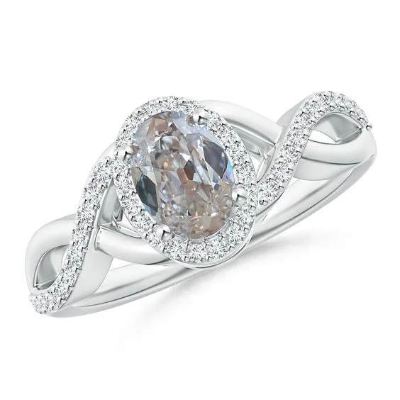 HarryChadEntcom Rings Natural Earth Mined Diamond Halo Ring 225 Carats Oval Old European Sparkling White Gold HarryChadEntcom Rings Natural Earth Mined Diamond Halo Ring 225 Carats Oval Old European Sparkling White Gold