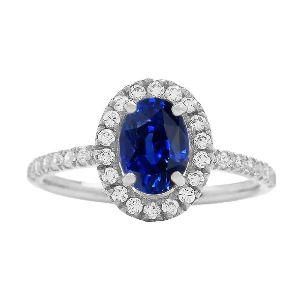 HarryChadEntcom Rings Oval Halo Anniversary Ring Srilanka Sapphire Natural Earth Mined Diamonds 4 Carats HarryChadEntcom Rings Oval Halo Anniversary Ring Srilanka Sapphire Natural Earth Mined Diamonds 4 Carats