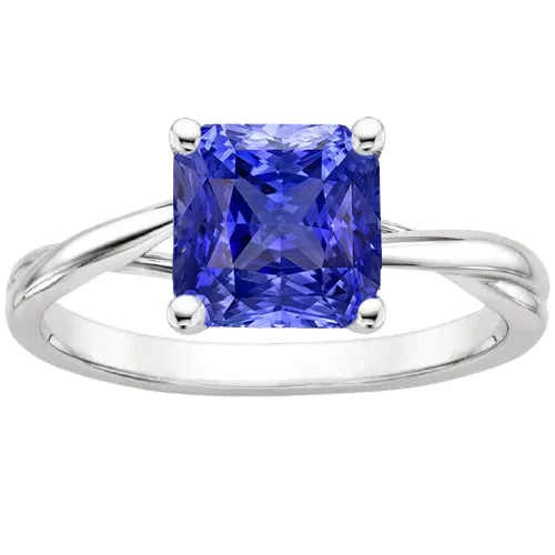 HarryChadEntcom Rings Radiant Solitaire Sapphire Engagement Ring 250 Carats