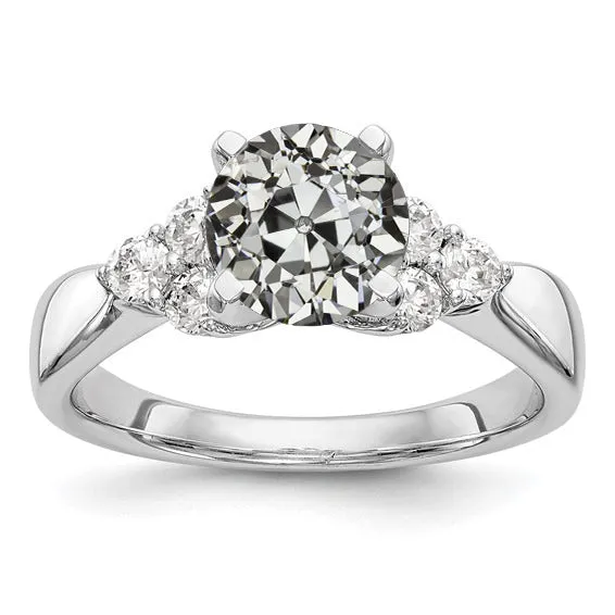 HarryChadEntcom Rings Round Old Mine Cut Genuine Natural Earth Mined Diamond Ring Tapered Shank Prong Set 350 Carats HarryChadEntcom Rings Round Old Mine Cut Genuine Natural Earth Mined Diamond Ring Tapered Shank Prong Set 350 Carats